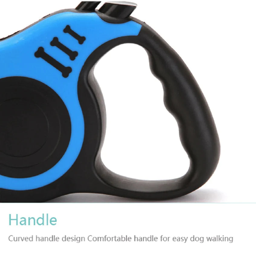 16.5FT Automatic Retractable Dog Leash with Pet Collar - Free Walking Lead (US)