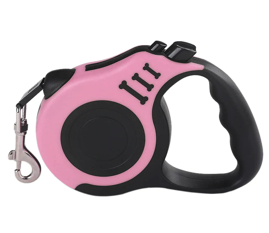 16.5FT Automatic Retractable Dog Leash with Pet Collar - Free Walking Lead (US)