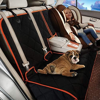 Heavy-Duty Waterproof Car Seat Protector, 52” x 50” - Ideal for Family Cars and SUVs, Scratch-Resistant Non-Slip Dog Seat Cover for Back Seats