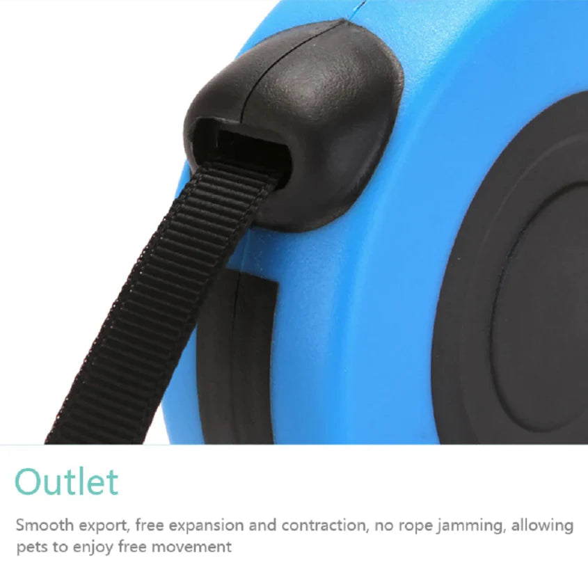 16.5FT Automatic Retractable Dog Leash with Pet Collar - Free Walking Lead (US)