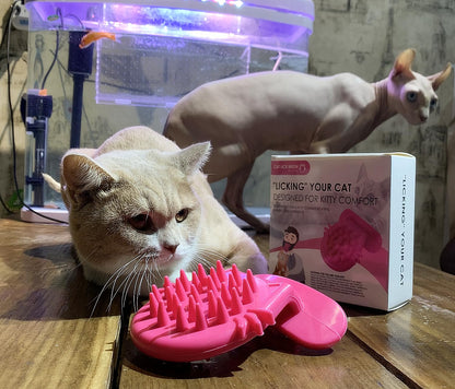 Cat Grooming Brush for Shedding, Soft Massage Tongue Brush for Cats, Comforting Pet Gift