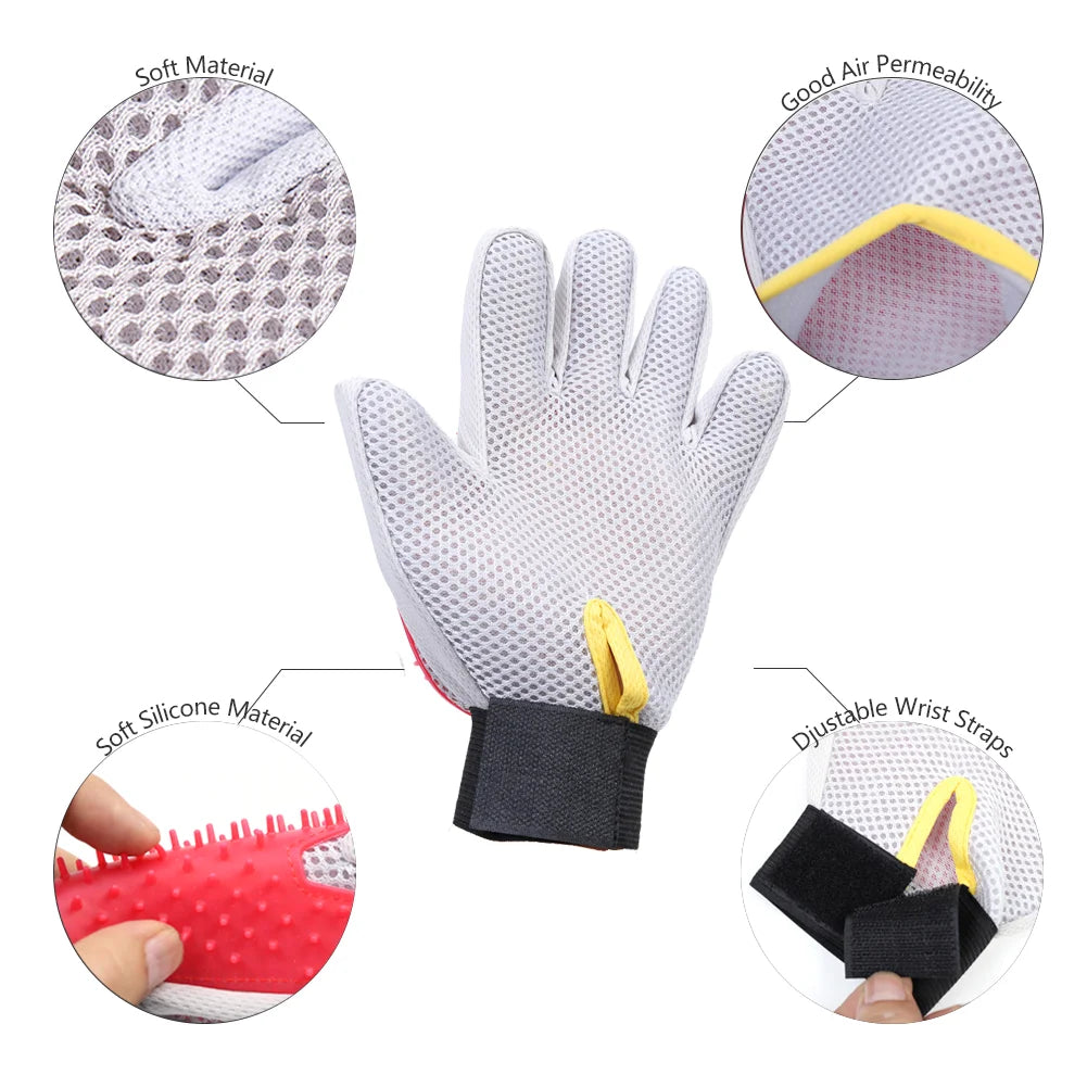 Professional Pet Grooming Gloves for Effective Hair Removal and Deshedding for Cats, Dogs, Rabbits, and Horses