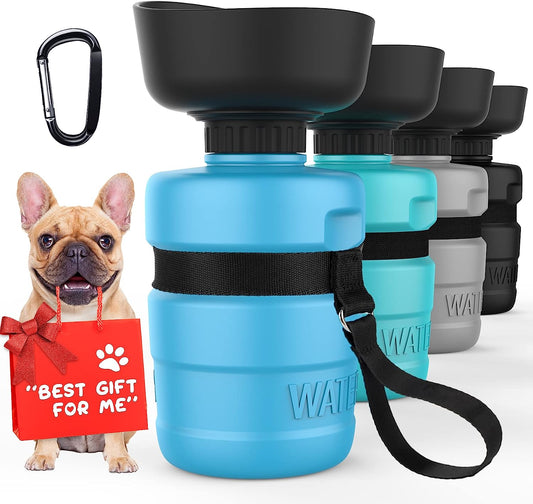 Portable Dog Water Bottle and Bowl Dispenser for Outdoor Activities - Leak Proof and BPA Free Hydration Solution for Dogs
