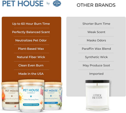 Pet House Pumpkin Spice Scented Candles - Long-Lasting, Clean-Burning Soy Wax, 2 Pack for Pet Odor Control