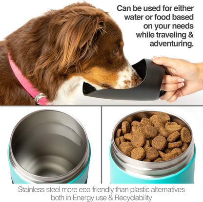 Portable Insulated Dog Water Bottle and Dispenser - 22 oz Stainless Steel Travel Companion for Optimal Temperature Maintenance