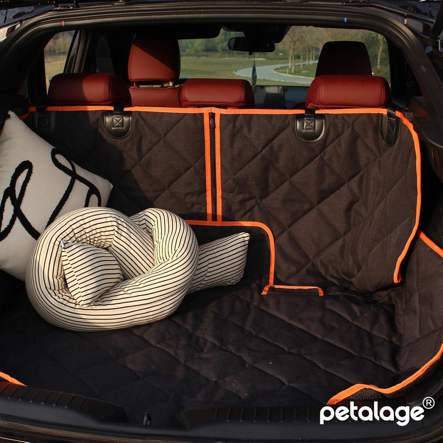 Heavy-Duty Waterproof Car Seat Protector, 52” x 50” - Ideal for Family Cars and SUVs, Scratch-Resistant Non-Slip Dog Seat Cover for Back Seats