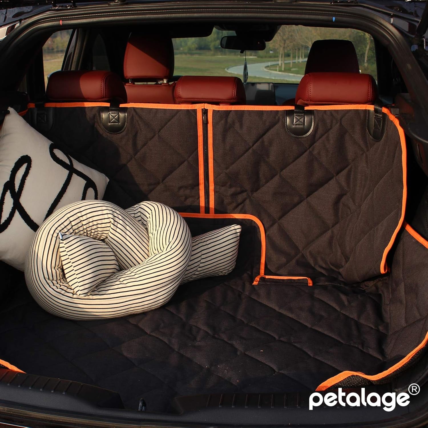 Heavy-Duty Waterproof Car Seat Protector, 52” x 50” - Ideal for Family Cars and SUVs, Scratch-Resistant Non-Slip Dog Seat Cover for Back Seats