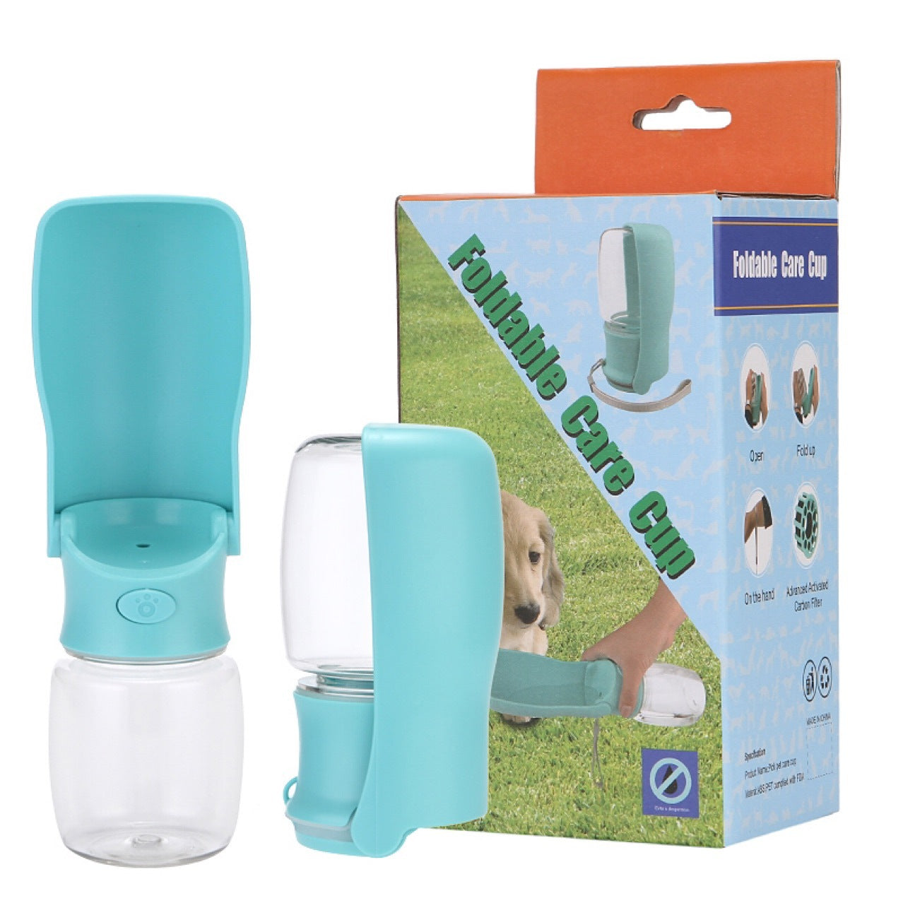 Portable Foldable Dog Water Bottle - Pet Water Dispenser