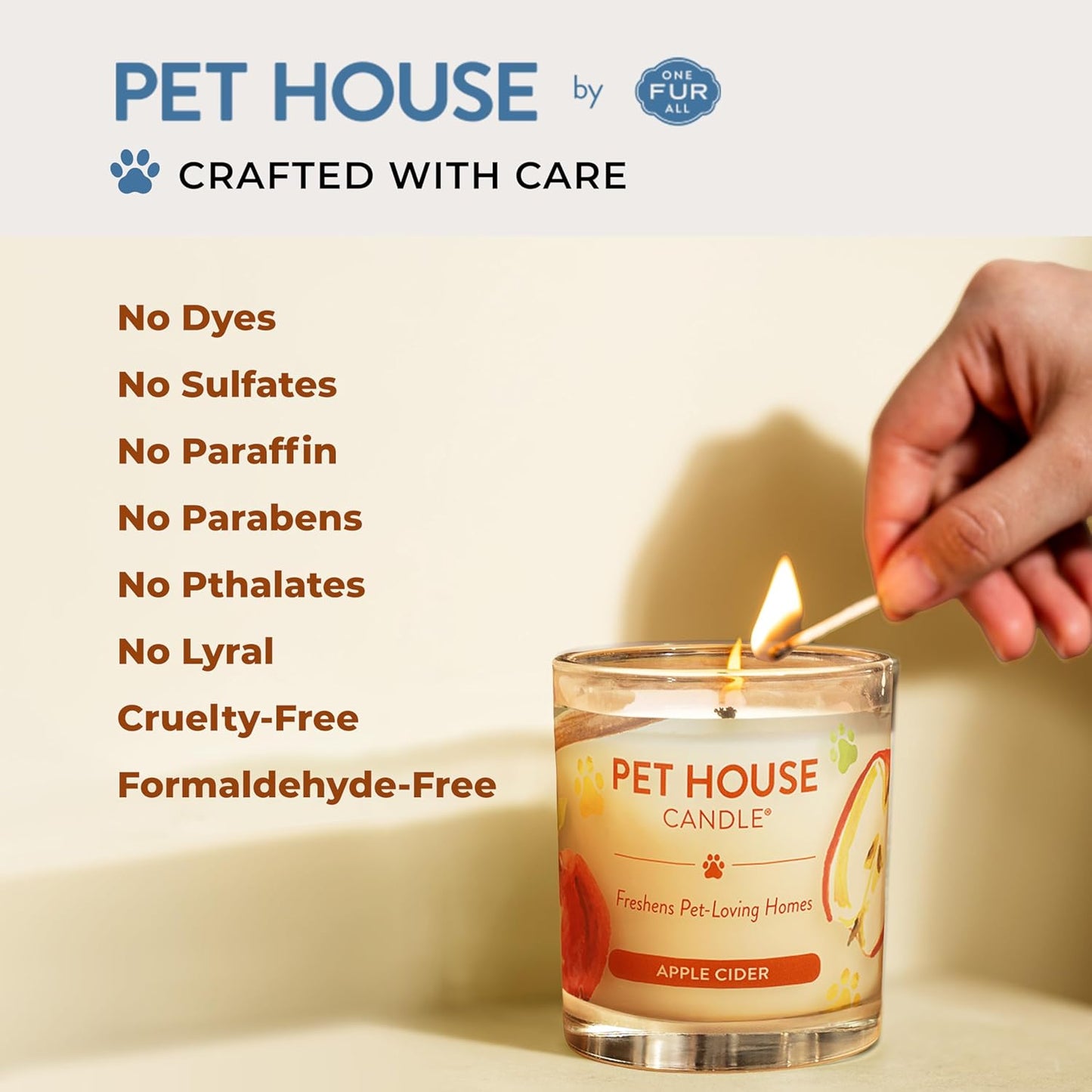 Pet House Pumpkin Spice Scented Candles - Long-Lasting, Clean-Burning Soy Wax, 2 Pack for Pet Odor Control