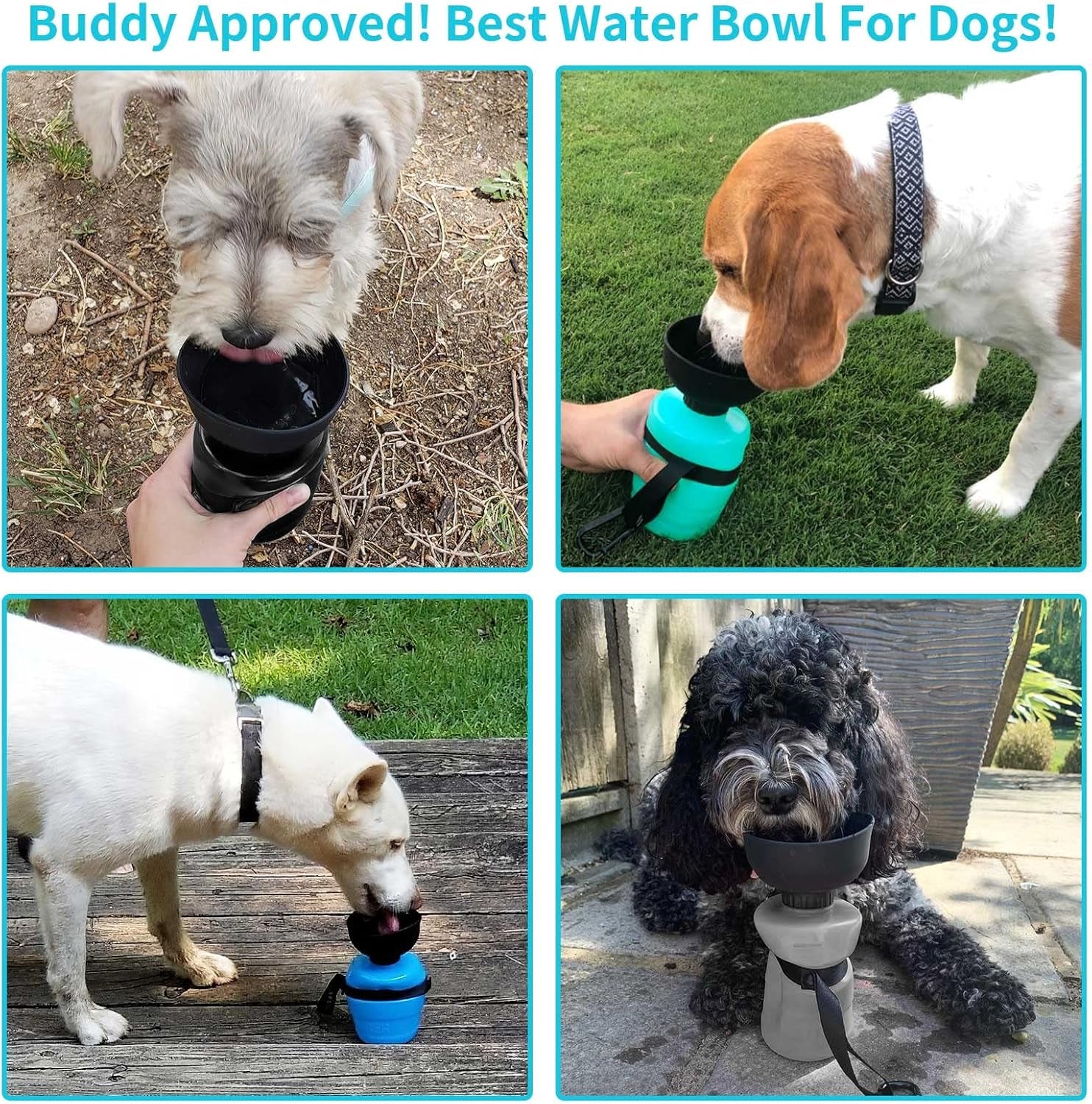 Portable Dog Water Bottle and Bowl Dispenser for Outdoor Activities - Leak Proof and BPA Free Hydration Solution for Dogs