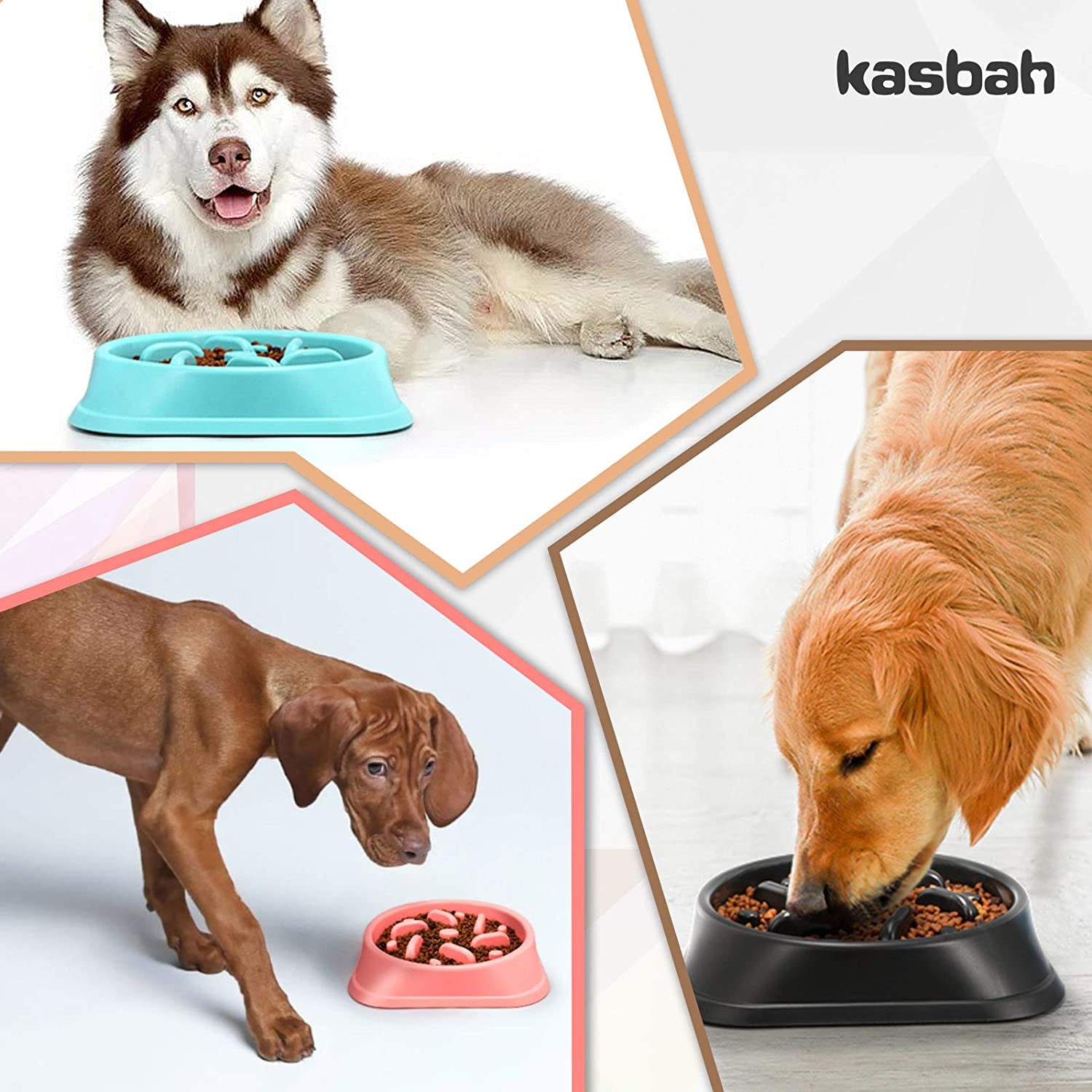 Large Interactive Slow Feeder Dog Bowl for Large Breeds - Anti-Choking and Bloat Prevention Design