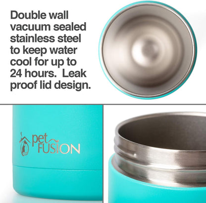 Portable Insulated Dog Water Bottle and Dispenser - 22 oz Stainless Steel Travel Companion for Optimal Temperature Maintenance