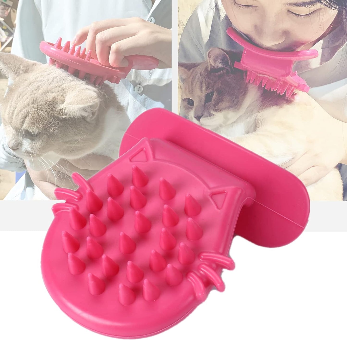 Cat Grooming Brush for Shedding, Soft Massage Tongue Brush for Cats, Comforting Pet Gift